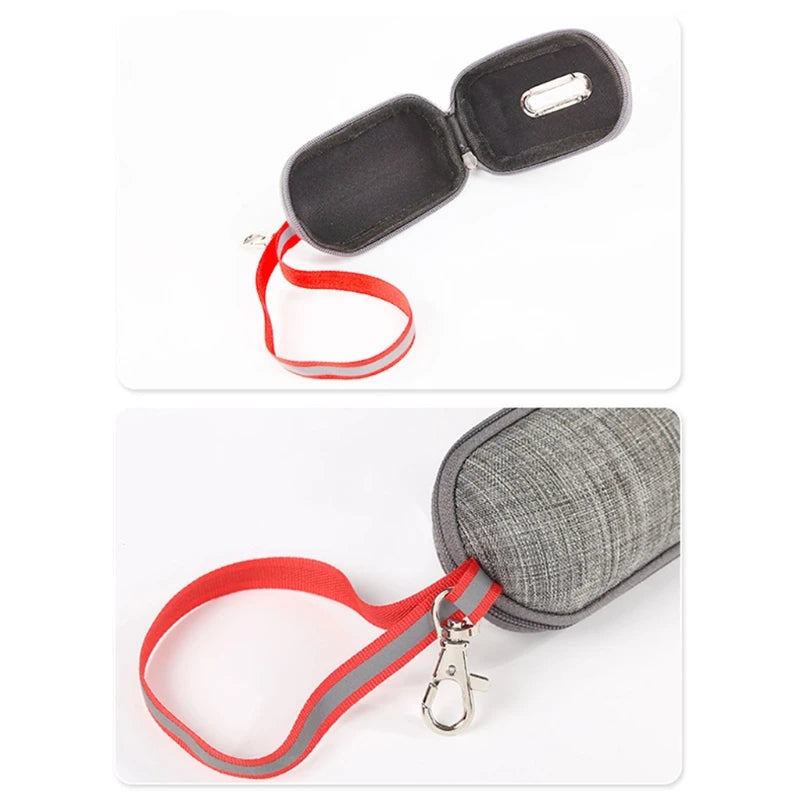 Portable Pet Dog Poop Bag Dispenser Pick-Up Bags Holder with Rope Cleaning Waste Garbage Box
