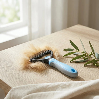 TangleFree™ — Dematting & Deshedding Comb for Dogs & Cats.