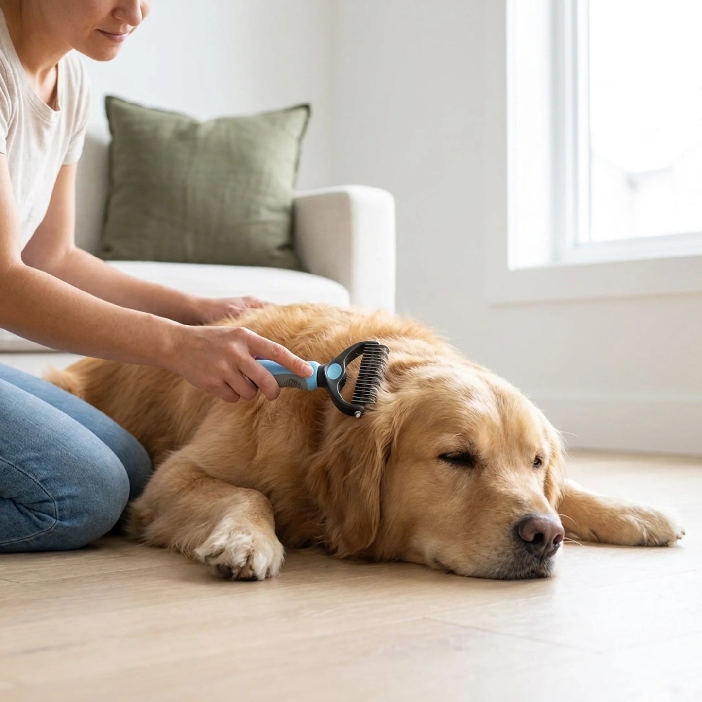 TangleFree™ — Dematting & Deshedding Comb for Dogs & Cats.