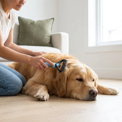TangleFree™ — Dematting & Deshedding Comb for Dogs & Cats.