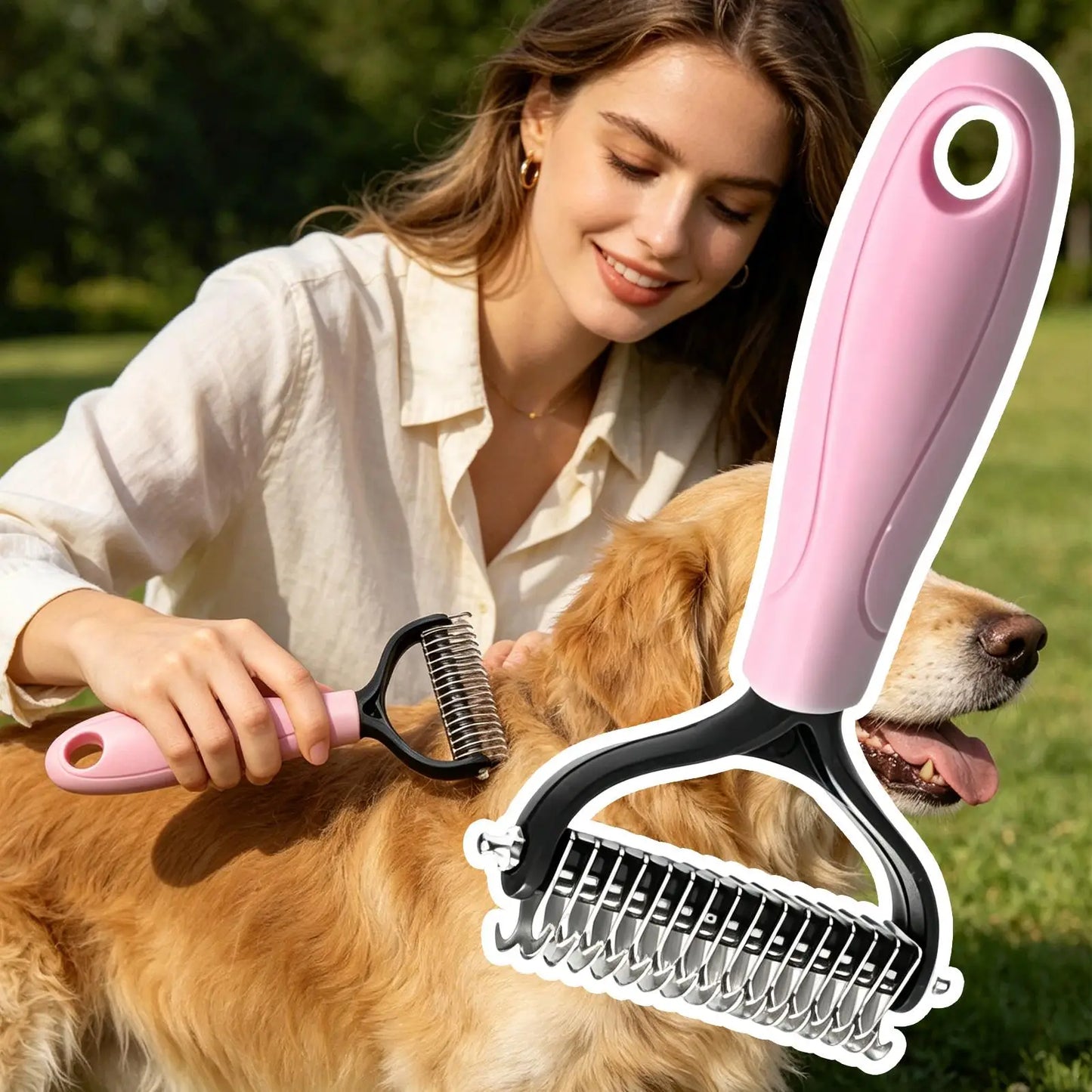 Professional Pet Deshedding Brush Dog Hair Remover Pet Hair Knot Cutter Puppy Cat Comb Brushes Dogs Grooming Shedding Supplies